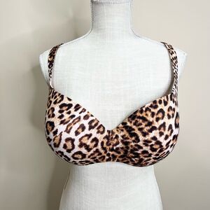 City Chic Bodycon Contour Leopard Print Bra 42DD 42E